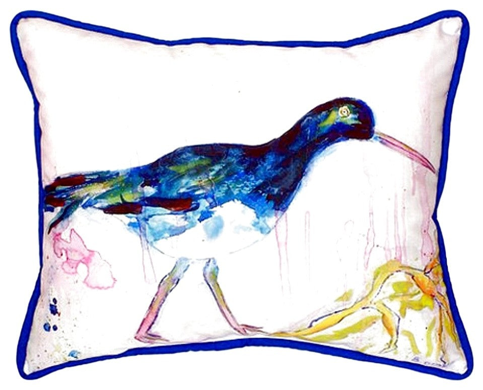 Black Shore Bird Extra Large Zippered Pillow 20x24