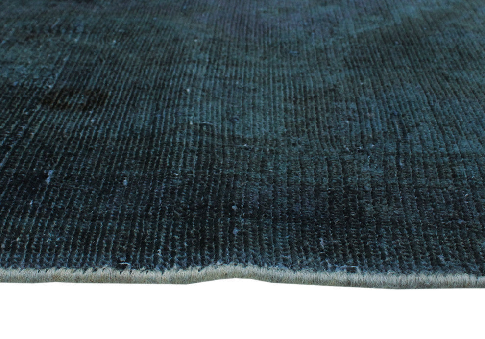 Vintage Distressed Overdyed Soukaina Purple Rug, 6'11x10'7