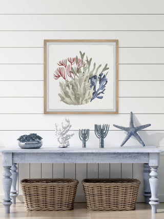 "Seaweed Bloom" Framed Painting Print, 12x12