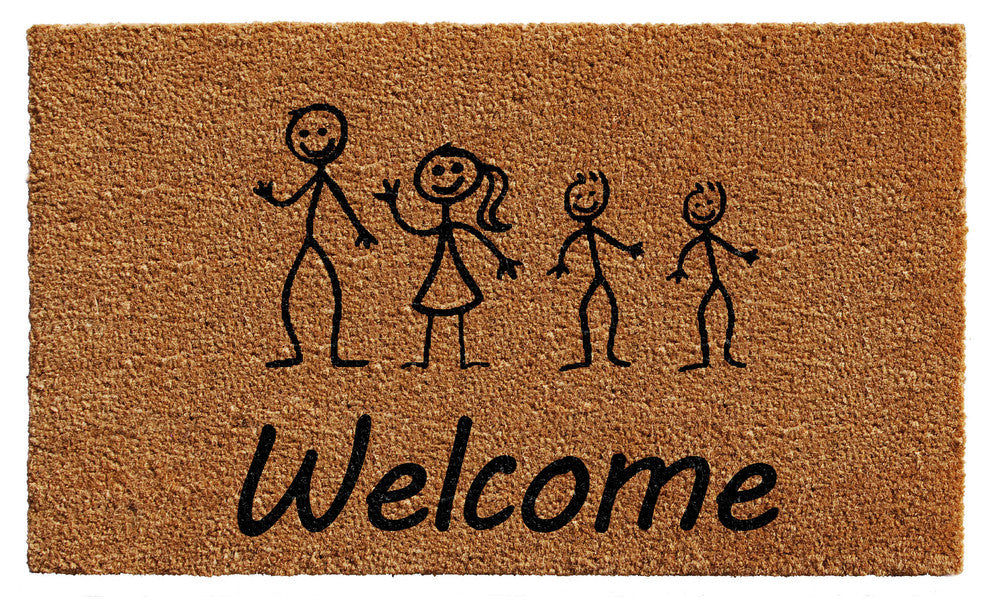 Stick Family Doormat, 24"x36"