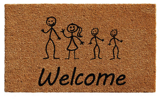 Stick Family Doormat, 24"x36"