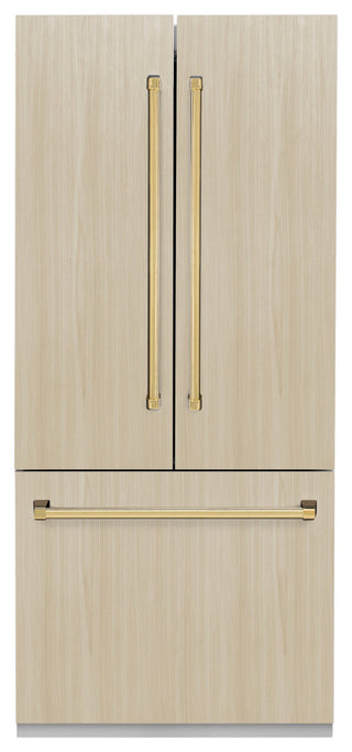 ZLINE 36" Built-in Refrigerator With a Gold Handle, RBIVZ-36-G