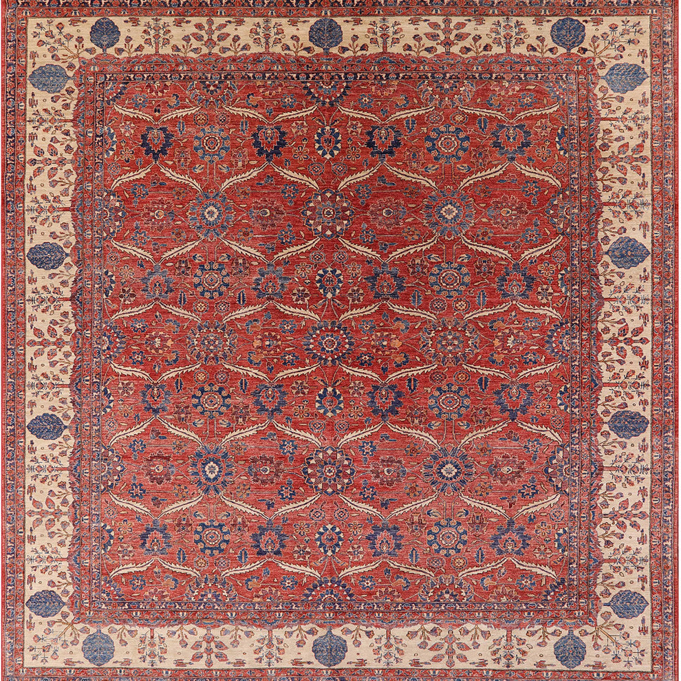Ahgly Company Indoor Square Mid-Century Modern Area Rugs, 8' Square