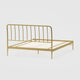 Kairosis Curved Metal Modern Queen Bed Frame by RST Brands, Gold