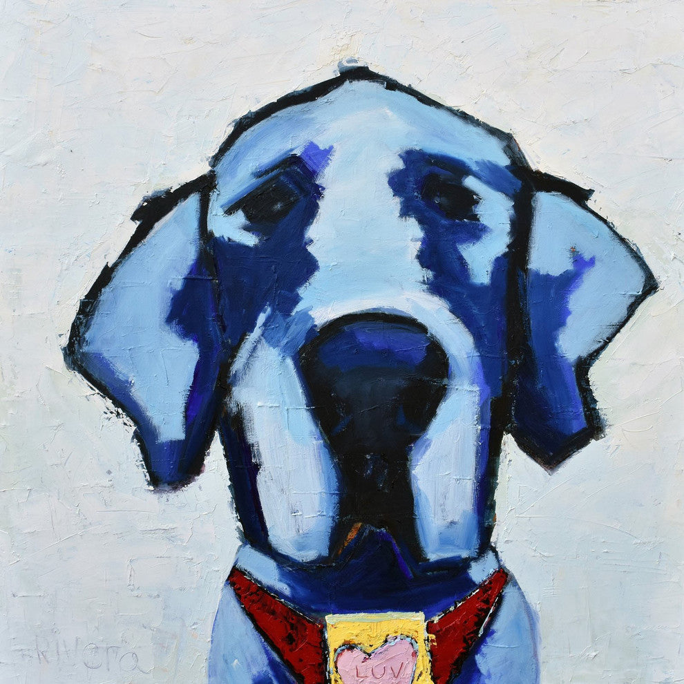 "Luv" Painting Print on Wrapped Canvas, 18"x18"