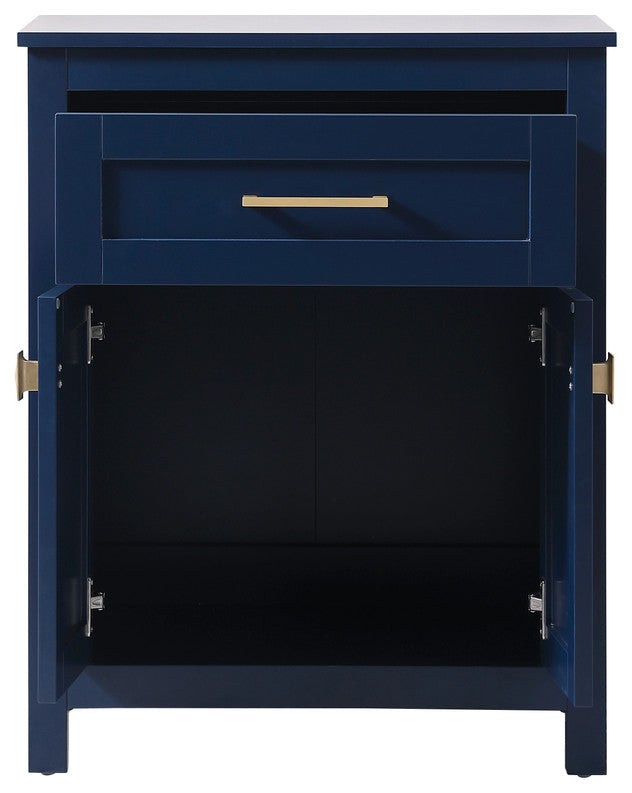 24" Wide Bathroom Storage Freestanding Cabinet, Blue