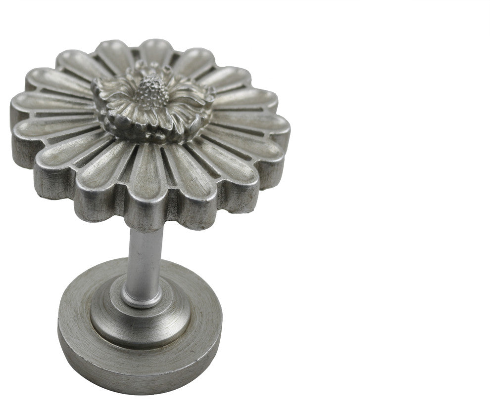Bellis Medallion Drapery Holdback, Pewter