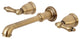 Kingston Brass Two-Handle Wall Mount Tub Faucet, Antique Brass