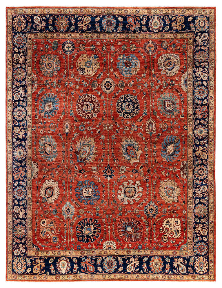 Serapi One-of-a-Kind Hand-Knotted Area Rug Red, 9'2" x 12'1"