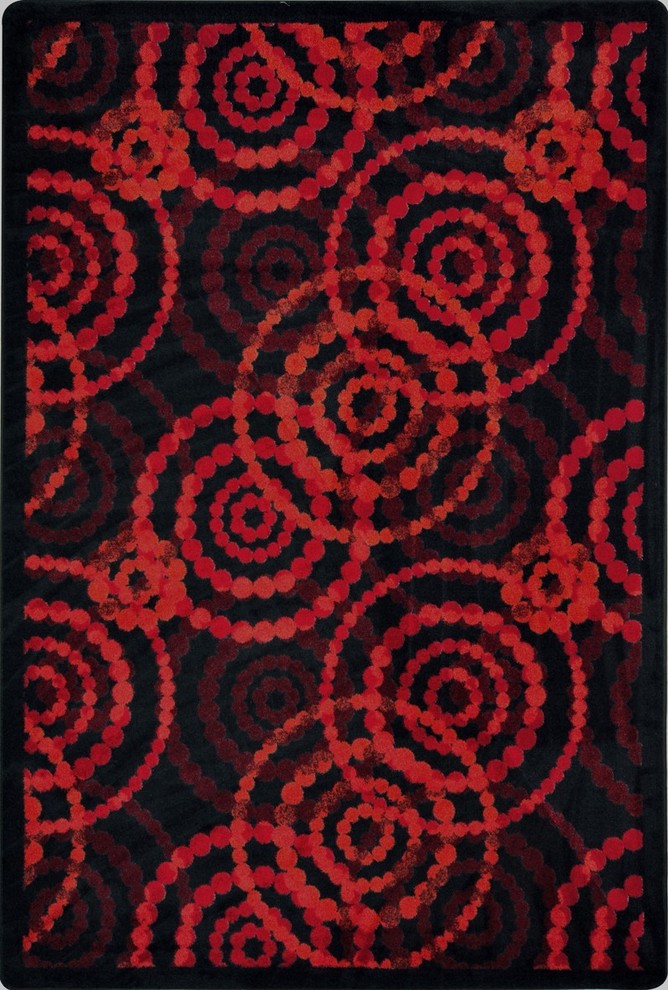 Kid Essentials Rug, Dottie, 3'10"x5'4", Ruby