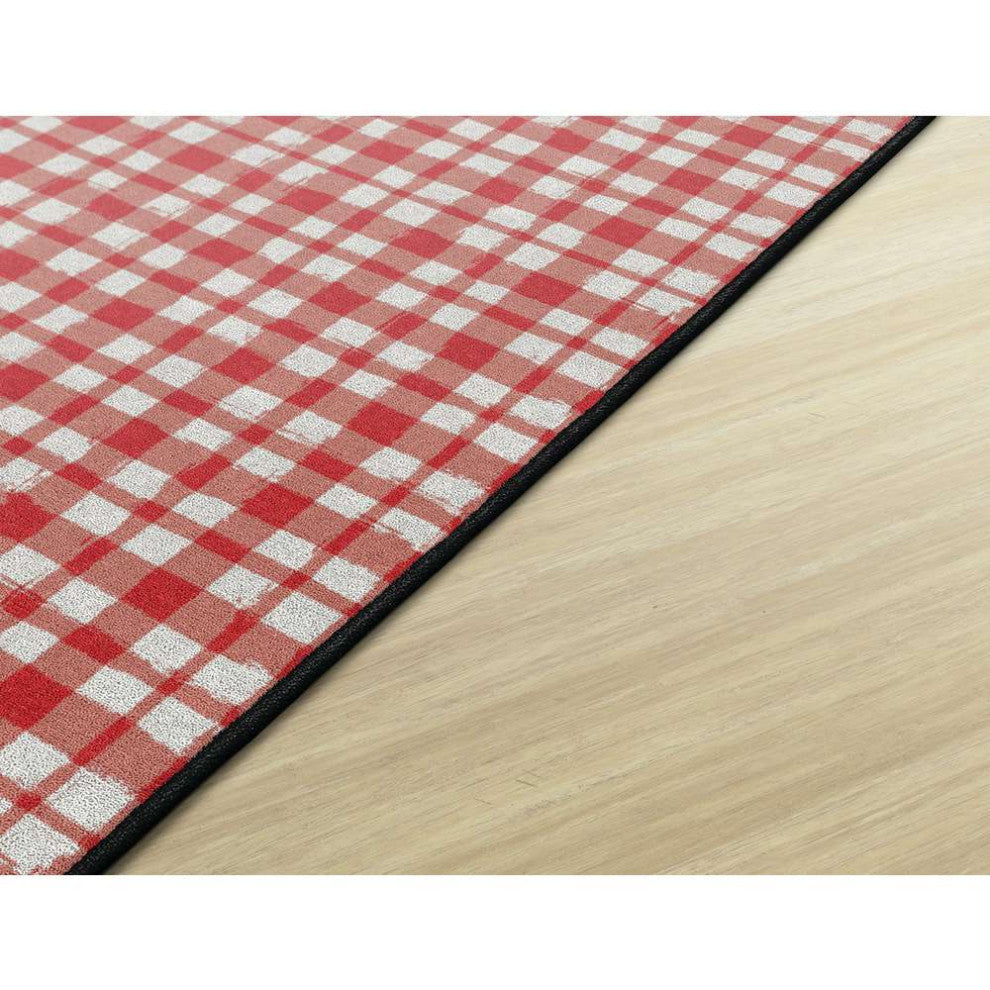 Flagship Carpets FA1820-44FS Watercolor Gingham Red