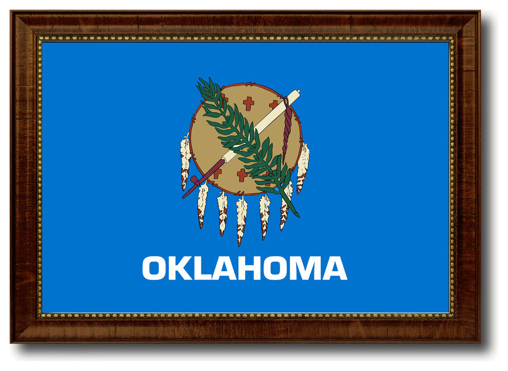 Oklahoma State Flag Canvas Print, 15"x21"
