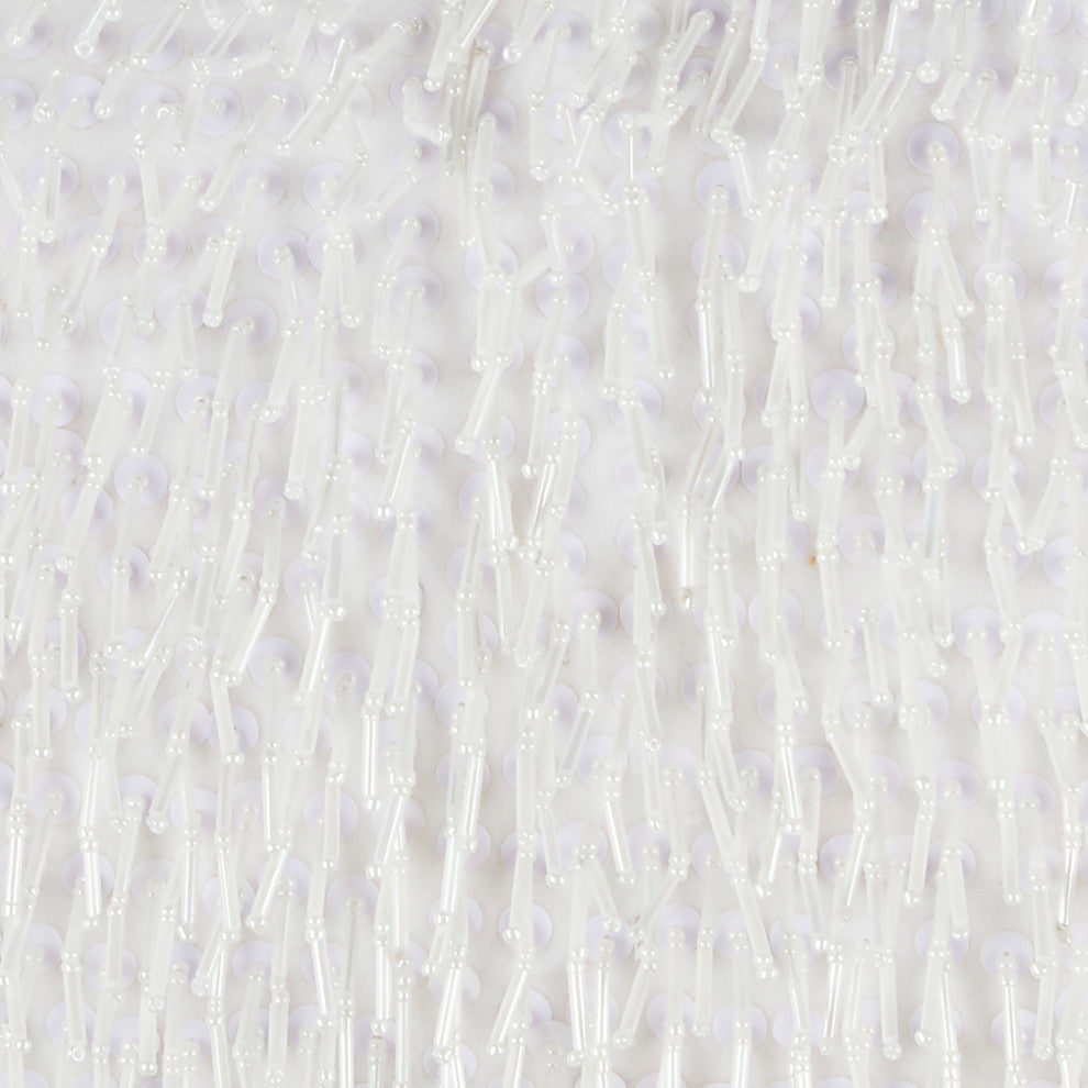 Nourison Home 10"x14" Mina Victory Sofia Beaded Tassels White Throw Pillows