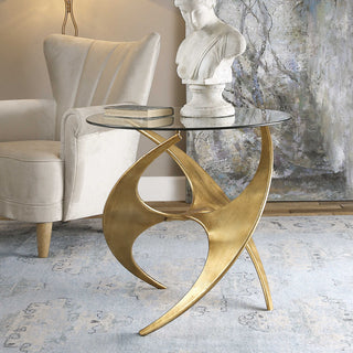 Uttermost Graciano Glass Accent Table