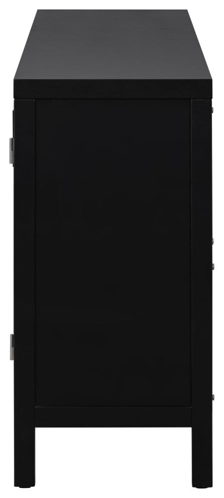 TATEUS 60" Kitchen Sideboard Storage Buffet Cabinet, Black