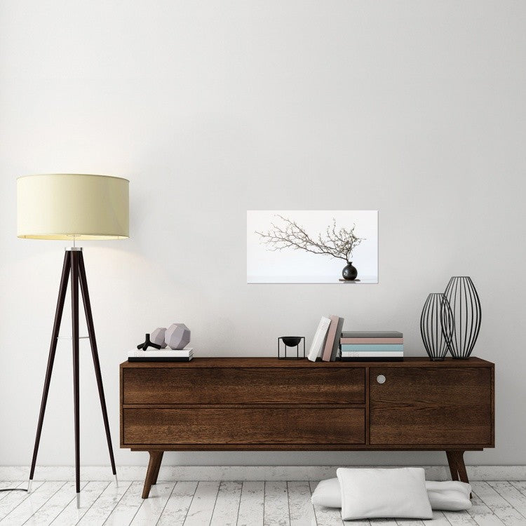 "Vase And Branch" Stretched Canvas Giclee by Prbimages, 30x17"