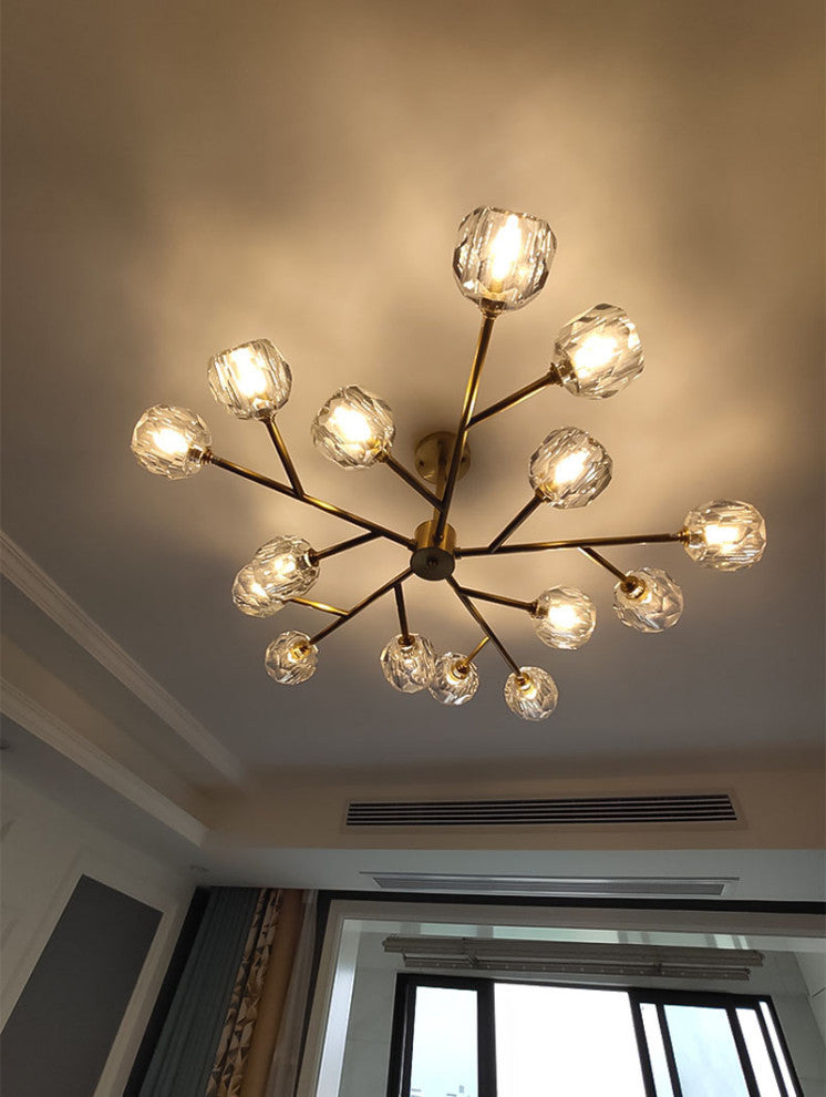 Introd | Luxury Crystal LED Chandelier for Dining Room, Kitchen, Living Room, 12 Heads, Cool Light