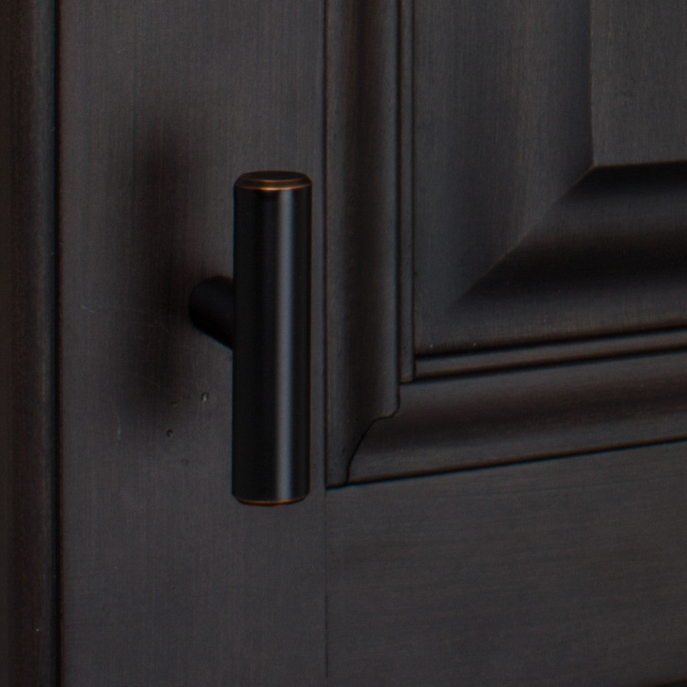 2" Solid Steel Bar Pull Knob, Set of 3, Oil Rubbed Bronze