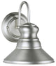 Forte Lighting 1 Light Outdoor Wall Lantern in Brushed Nickel