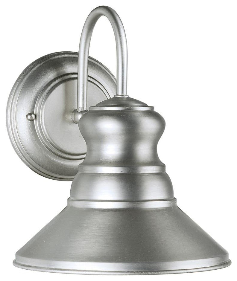 Forte Lighting 1 Light Outdoor Wall Lantern in Brushed Nickel