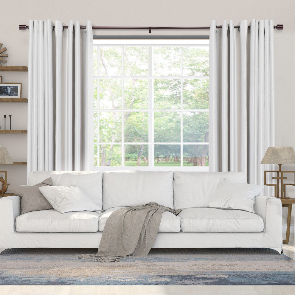 UTOPIA ALLEY 3/4 Inch Curtain Rod - Curtain Rods For Windows 48 to 86", Bronze