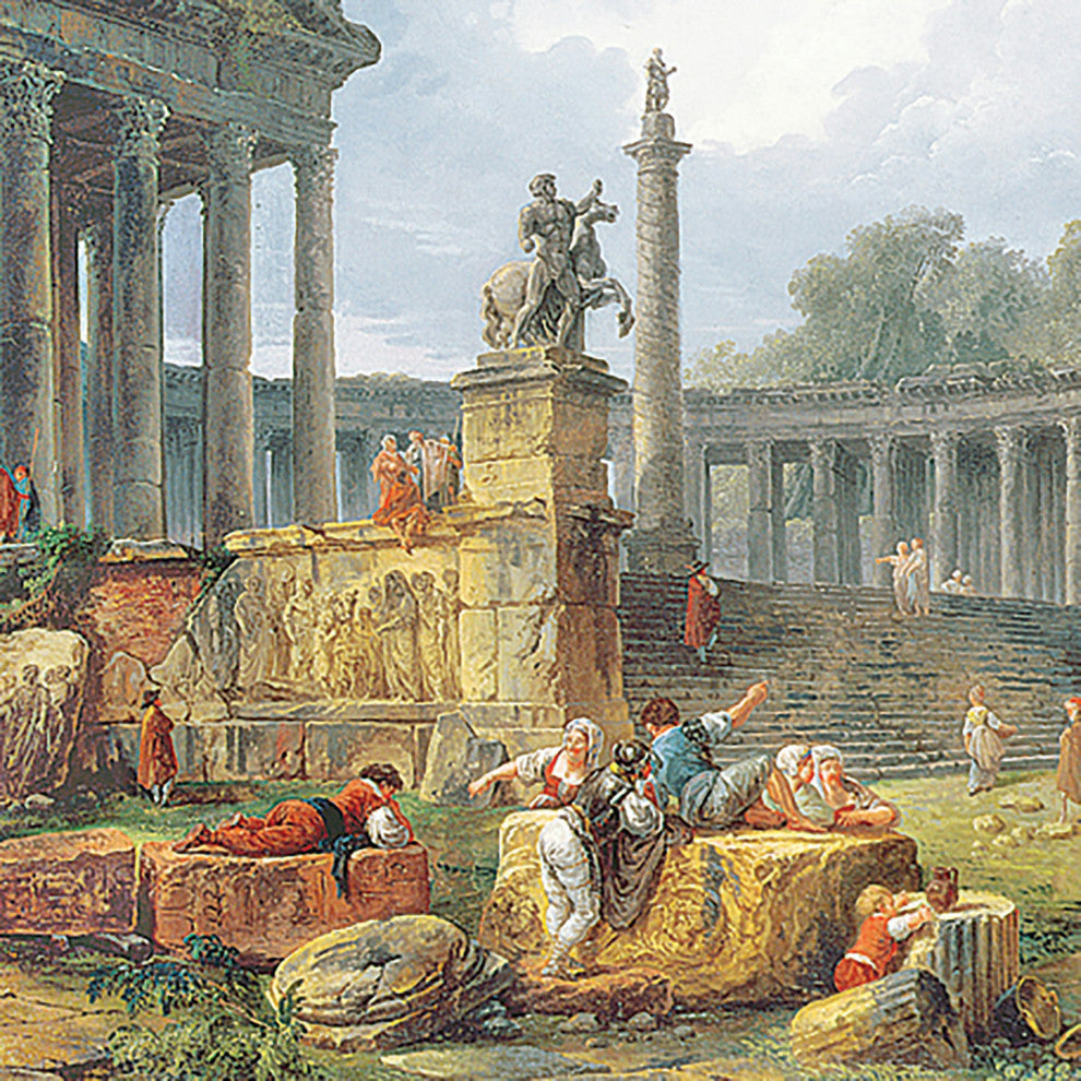"Architectural Capriccio" Stretched Canvas Replica, 22"x18.5"