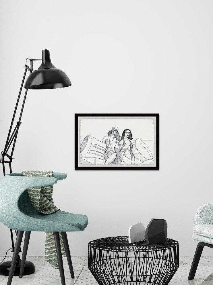"Floaters" Framed Painting Print, 45"x30"