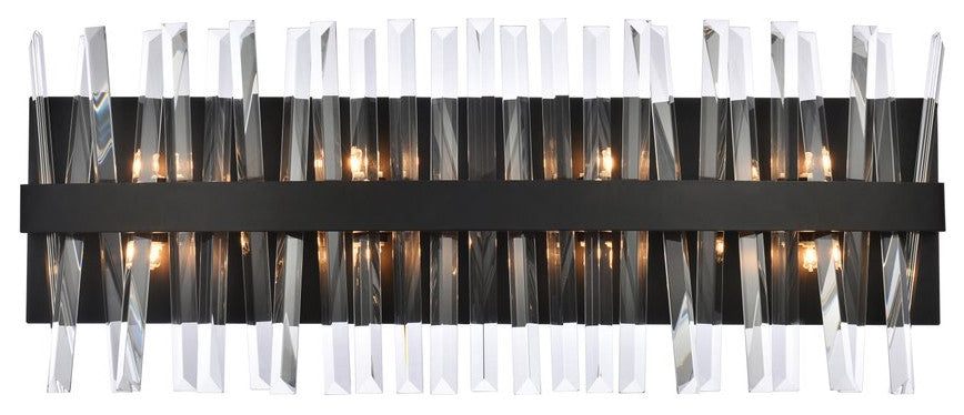 Modern Black 8-Light Bath Sconces