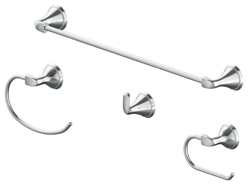 Jacuzzi SA51 Vazia 4 Piece Bathroom Package - Polished Chrome