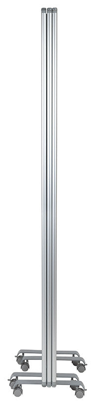 Transparent Acrylic Mobile 3 Section Partition , 72"H x 36"L
