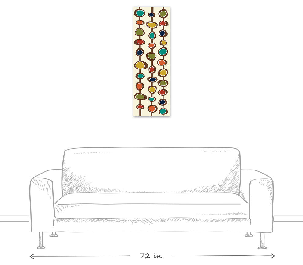 Midcentury Modern Pods 12x36 Canvas Wall Art