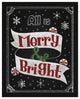 "Christmas Chalkboard II" Digital Paper Print by Elyse DeNeige, 30"x37"