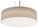 Anton 24" LED Pendant, Satin Nickel Finish, Jute Shade