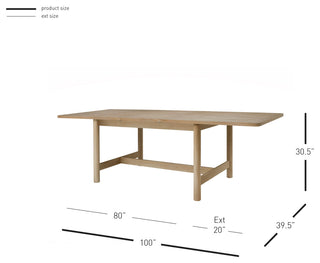 Bloomfield Butterfly Dining Table With 20" Extension