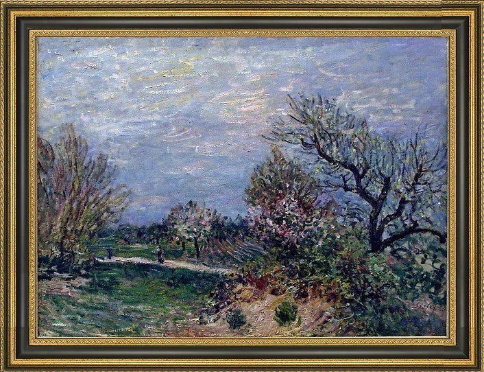 Alfred Sisley Border of the Woods Framed Premium Canvas Print, 21"x28"