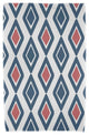 30x60" Diamond Jive 2, Geometric Print Beach Towel, Navy Blue