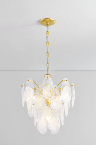 Darcia 18" Wide 5-Light Aged Brass Chandelier