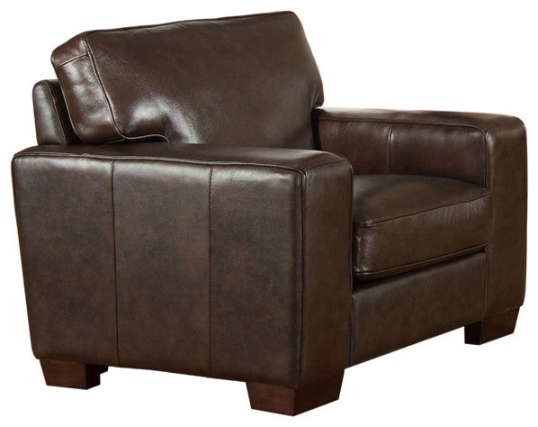 Kimberlly Leather Craft Chair, Dark Brown