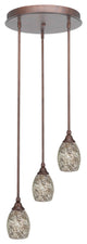 Empire 3-Light Cluster Pendalier, Bronze/Natural Fusion