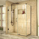 Unidoor Plus 51-1/2"x34-3/8"x72" Shower Enclosure, Oil Rubbed Bronze Finish