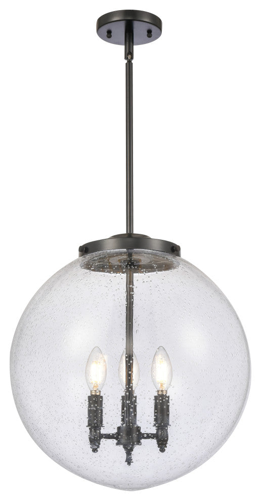 INNOVATIONS 221-3S-BK-G204-16-LED 3-Light Pendant Matte Black