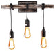 3-Light Simplicity Vintage Wall Sconce Farmhouse Wire Wood Beam Wall Lamp