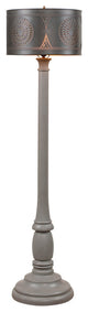 Irvins Country Tinware Brinton Floor Lamp in Earl Gray with Shade