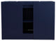 49" Single Sink Vanity, Blue Finish With Gray Granite And Oval Sink