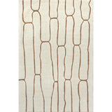 Nazco Abstract New Zealand Wool Area Rug, Cream 10'x14'