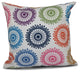 Groovy , Geometric Print Pillow, Navy Blue, 26"x26"