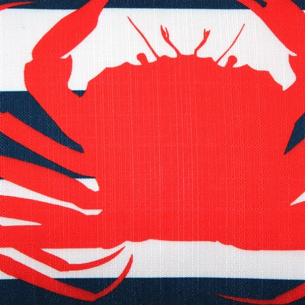 Pillow Decor, Red Crab Nautical Throw Pillow 12x20