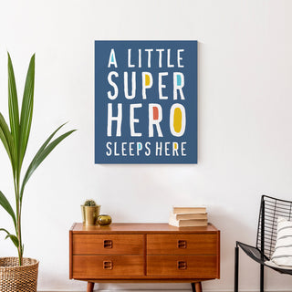 Little Super Hero 20x24 Canvas Wall Art