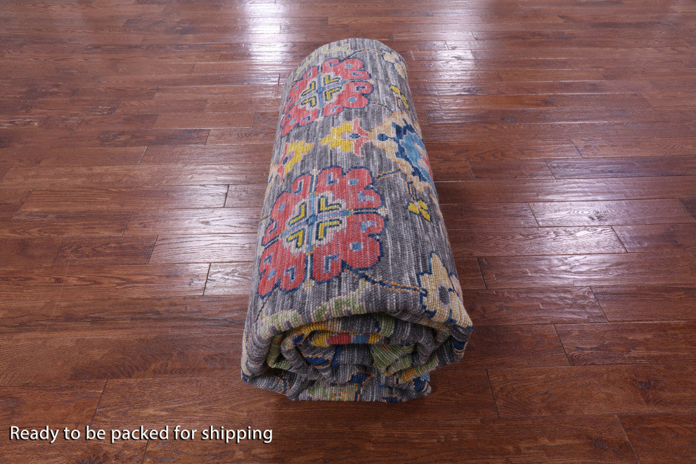 10' 4" X 14' 3" Turkish Oushak Hand Knotted Wool Rug - Q15002