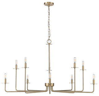 10 Light 48 in. Modern Gold Chandelier